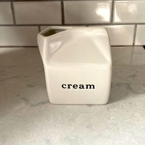 Crate&Barrel Cream Ceramic Carton